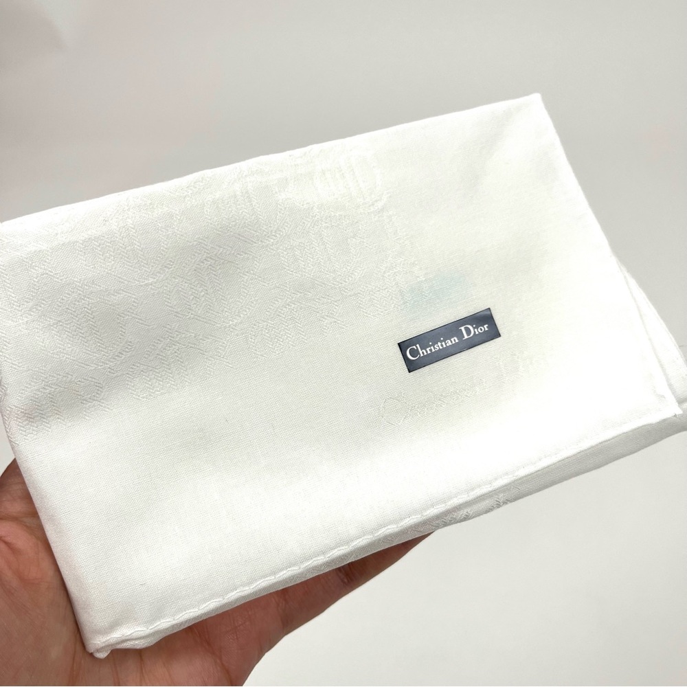 Dior White Monogram Cotton Scarf